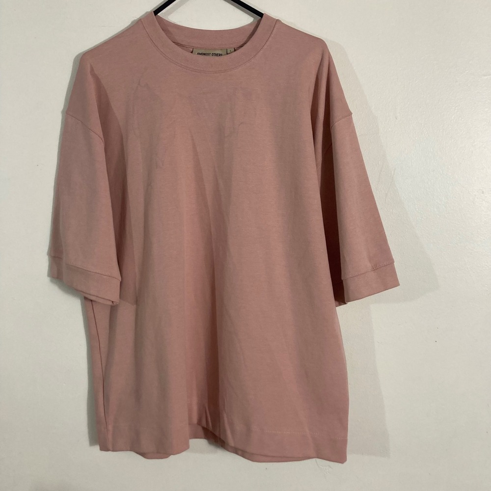 AMONGST OTHERS T-Shirt Mens Large Pink Good Boxy Drop Shoulder NYC STAPLE